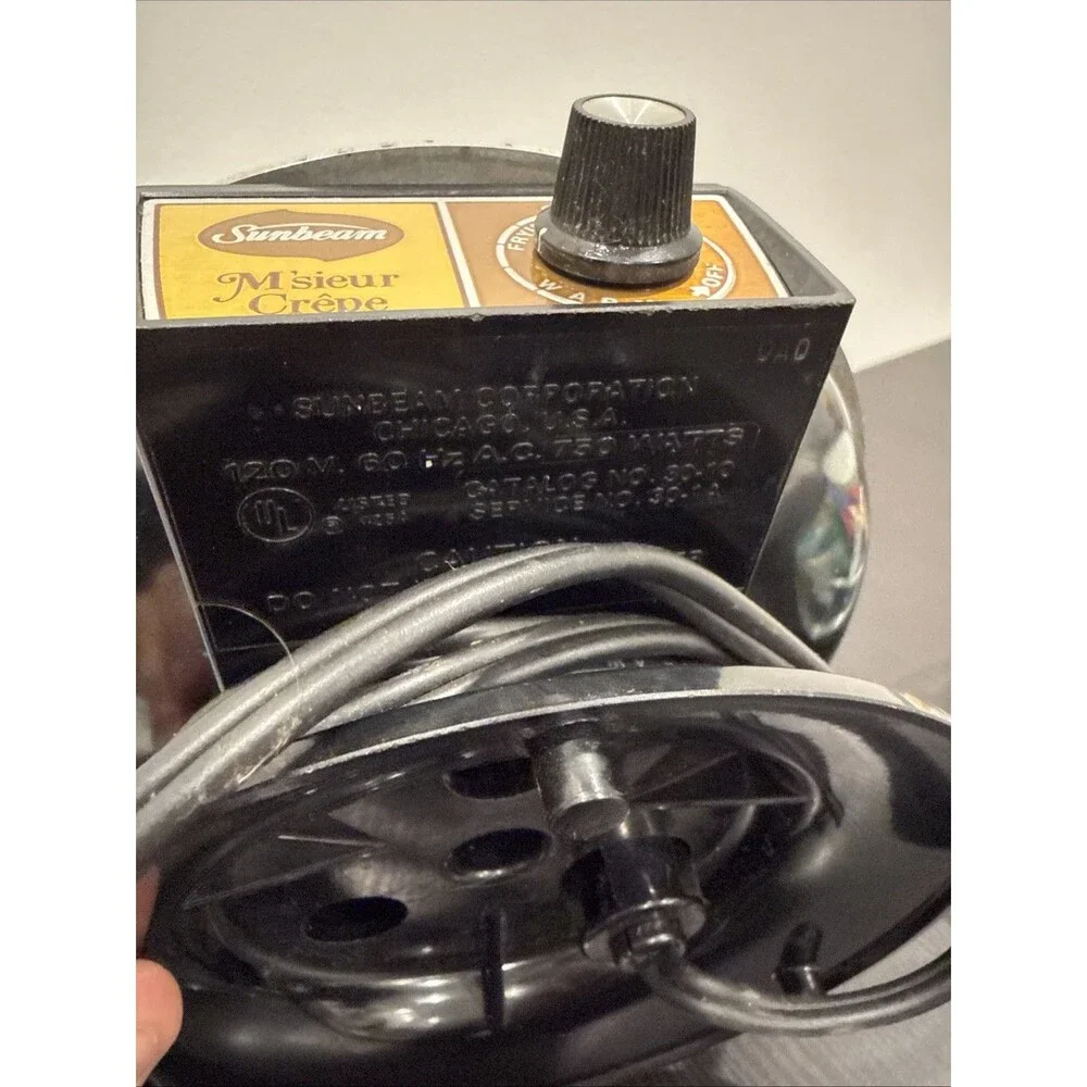 Vintage Sunbeam M'sieur Crepe Electric Crepemaker Original - No Pan